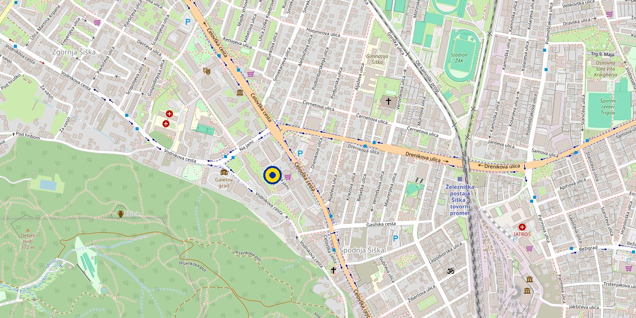 Zemljevid OpenStreetMap: Na jami 5, 1000 Ljubljana